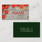 トマトの新しいジュースの野菜菜食主義カード 名刺 (正面/裏面)