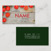 トマトの新しいジュースの野菜菜食主義カード 名刺 (正面/裏面)