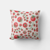 トマトの水の色地中海の クッション (正面)