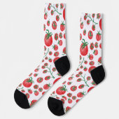 トマトの水の色地中海の ソックス (左)