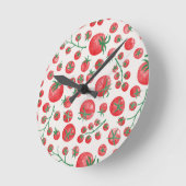 トマトの水の色地中海の ラウンド壁時計 (傾斜)