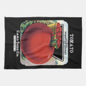 トマトの種の包みのラベル キッチンタオル (横)