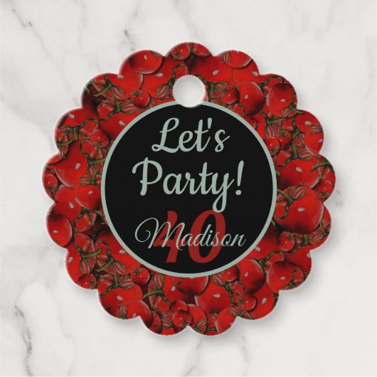 トマトの贈り物/メッセージカード – オプシパーソナライズされたョン フェイバータグ (正面)