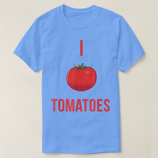 トマトの野菜が大好おもしろいき Tシャツ (デザイン正面)