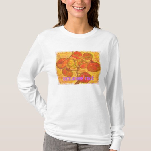 トマトの集りの水彩画(トマトの石) Tシャツ (正面)