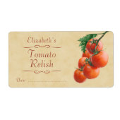 トマトの風味または缶詰 ラベル (正面)