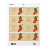 トマトの風味または缶詰 ラベル (フルシート)