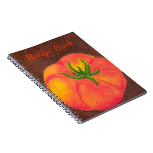 トマトの"レシピの本"の螺線形ノート ノートブック (右側)