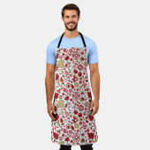 トマトをテーマにした料理エプロン エプロン (着用した状態)