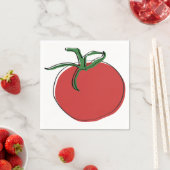 トマトイラストレーションバイニールデピント スタンダードカクテルナプキン (インサイチュ)