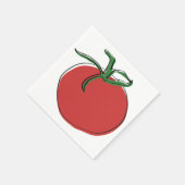 トマトイラストレーションバイニールデピント スタンダードカクテルナプキン (角)