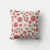 トマトウォーター地中海のカラーモノグラムイニシャル クッション (正面)