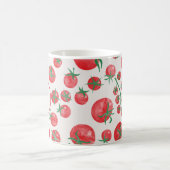 トマトウォーター地中海のカラーモノグラムイニシャル コーヒーマグカップ (中央)