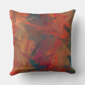 トマトオレンジ抽象芸術 クッション (裏面)