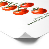 トマトガールムード 水彩イラスト ポスター (角)