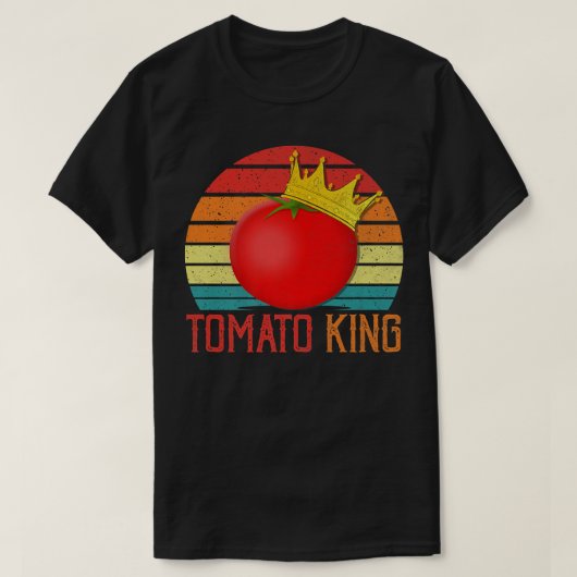 トマトキングおもしろいビーガントマト愛好家 Tシャツ (デザイン正面)