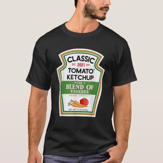 トマトケチャップと野菜のブレンドDIYハロー Tシャツ (正面)