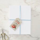 トマトケチャップカスタムレーベル水彩トマト ギフトタグ (より糸付き)