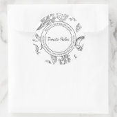 トマトサルサスケッチラモダンベル ラウンドシール (バッグ)