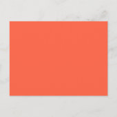 トマトサーモンオレンジ無地ののトレンド色背景 ポストカード (正面)