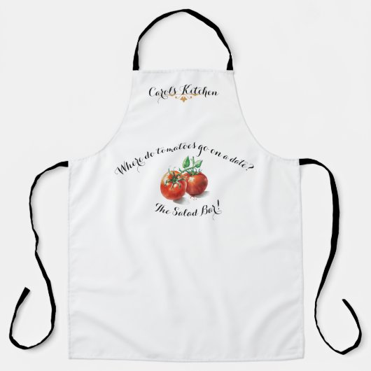 「トマトジョークパーソナライズされた」 エプロン (正面)