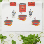 トマトスープキッチンハンドタオル キッチンタオル (折り畳み)