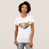 トマトスープボウルとスプーン Tシャツ (正面フル)