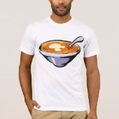 トマトスープボウルとスプーン Tシャツ (正面)