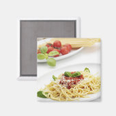 トマトソースとバジルのスパゲッティ マグネット (正面/裏面)