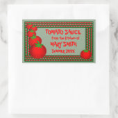 トマトソースまたはマリナラカスタムのラベル 長方形シール (バッグ)