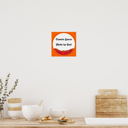 トマトソースカスタムラベルアートプリント ポスター (キッチン)