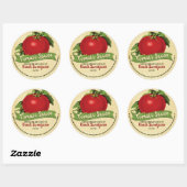 トマトソースパーソナライズされたの缶詰ラベル ラウンドシール (シート)