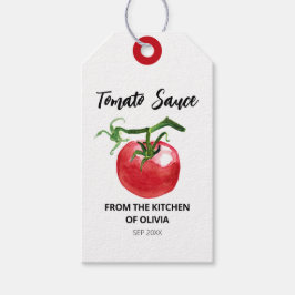 トマトソース水彩 ギフトタグ