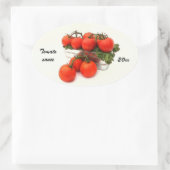 トマトソース缶詰ラベル 楕円形シール (バッグ)