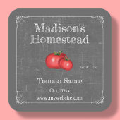 トマトソース |正方形ステッカー スクエアシール