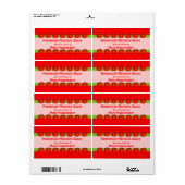 トマトソーパーソナライズされたスラベル ラベル (フルシート)
