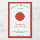 トマトソ素朴ースボトルラベルシール ワインラベル (シングルラベル)