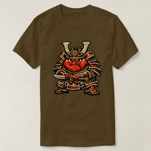 トマトタンク - 楽しい野菜の重装侍 Tシャツ (デザイン正面)