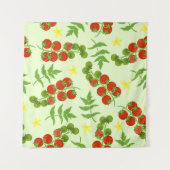 トマトタンゴ：ヴィンテージ野菜プリント タペストリー (正面(横))