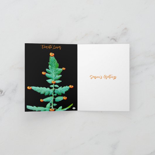 トマトツリーフォト季節のごあいさつカード ノートカード (内部)