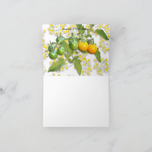 トマトディル花写真ノートカード ノートカード (内部)