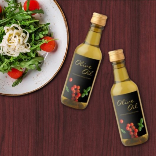 トマトバジルオリーブ油お気に入り注入ラベル ワインラベル