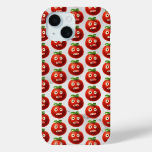 トマトパタおもしろいーン – マンガの野菜アート iPhone 15ケース