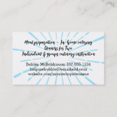 トマトパターン料理の名刺 名刺 (裏面)