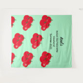 トマトパターン結婚バチェロレッテの背景 タペストリー (正面(横))