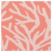 トマトビスク沿岸の水色ピンクサンゴ ファブリック (クローズアップ)