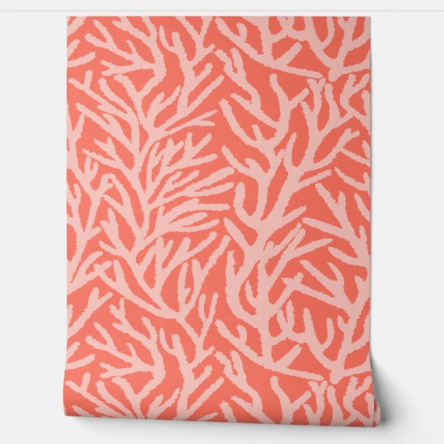 トマトビスク沿岸の水色ピンクサンゴ 壁紙 (ほどく)