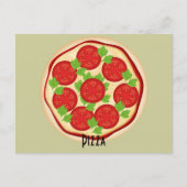 トマトピザレシピカード ポストカード (正面)