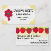 トマトピンクシオンイチゴ裁縫ファッションアクセス 名刺 (正面/裏面)