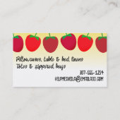 トマトピンクシオンイチゴ裁縫ファッションアクセス 名刺 (裏面)